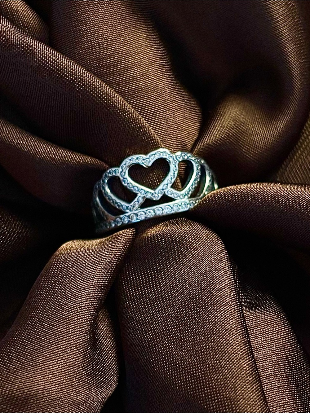 Heart Crown Pandora Ring